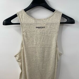 Essentials fear of gods Grey Tank Top Size Medium. Color Light Oatmeal